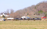Northbound 216 rolls through the town of Moreland on a fine March morning 