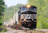 NS 229 sprints down the tangent at Flat Rock