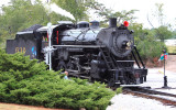 A TVRM crews turns the 630 at Grand Junction between trips on Sunday