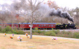 154 makes a fine sight passing through the Mount Olive Cemetery 