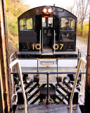 Engineer Starnes and Conductor Ogle take us up the river, seen from the cab of #4 