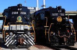 Southern and N&W GP30s at Roanoke. 