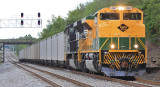 Reading 1067 brings Northbound 76J around the wye and onto the CNO&TP  at Faulkner 