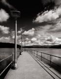 Puffs of clouds over the reservoir