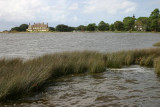 Whalehead Club Currituck Lighthouse and our rental as seen from the sound