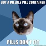 weekly pill container dont fit