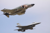 Air Force Heritage Flight (QF-4E & F-16C)