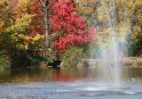 Fountain In Fall