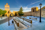 Gate, benches and walls, Avila