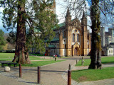 Buckfast Abbey ~ footpath and main door