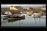 Perfect reflections, harbour end, West Bay, Dorset