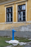 Well water and a venerable old building