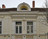 Yellow house with menorah