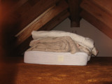 The house even had an attic with bedding
