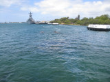 The USS Missouri from the memorial