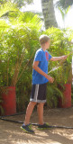Luke threw spears at the Tonga site