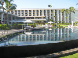 The main building and pool