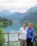 Oma and Maria with the Lake of Lungern