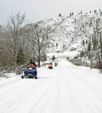  Snow Mobiling On  Mad River Road 