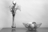 Vase and bowl monochrome