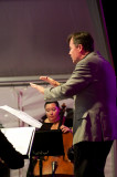 Conductor Bill Moxey during the world premier of the Kate Kelly Song Cycle