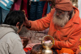 A sadhu at the 17th-century Bhindya Basini Temple in Pokara