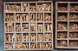 Store selling wooden Thai script