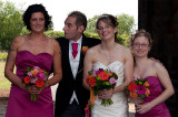 The Bride and Groom with Bridesmaids