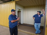 Jerry and his crew explain to us what they will be doing with the containers