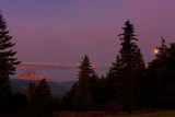 Moon coming up sun going down on Mt Hood