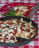 Skillet Polenta with Tomatoes and Gorgonzola