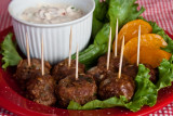 Mexican Beef and Chorizo Meatballs with Creamy Chipotle Sauce