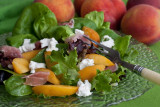 Peach, Prosciutto and Goat Cheese Salad