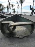 El Malecon half boat scupture