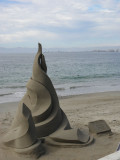 El Malecon Beach sand sculpture