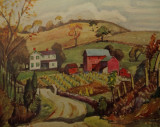 Frontispiece of On Wandering Wheels, Corn harvest in New Jersey.