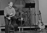 CHURCH MINISTER  -  ISO 6400  - 1/40 SECOND, HAND-HELD  -  NO POST-PROCESSING NOISE REDUCTION (PREVIOUS IMAGE, CONVERTED TO B&W)