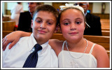 Brother and Sister Guests at the Chruch Wedding