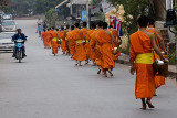 luang prabang, dawn feeding of monks