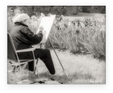 Artist At The Iris Gardens