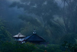 Bandipur temple in mist