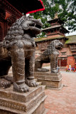 Temple Guardion lions. Durbar Sq.