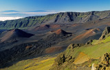 Haleakala cinder cones with shield cones in the distance, Maui HI