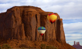 Two Balloons Rising, North Window, Monument Valley, Navajo Tribal Park, AZ/UT
