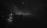 Horsehead and Flame Nebula in Hydrogen Alpha