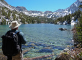 Arriving at Valentine Lake