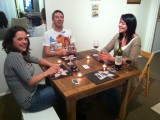 Friends Nat & Dave playing Euchre with Pam and I at our place