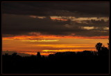 Sunset after severe thunderstorm