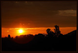 Sunset after severe thunderstorm