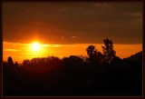 Sunset after severe thunderstorm